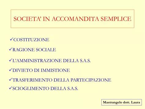 Società in accomandita semplice 